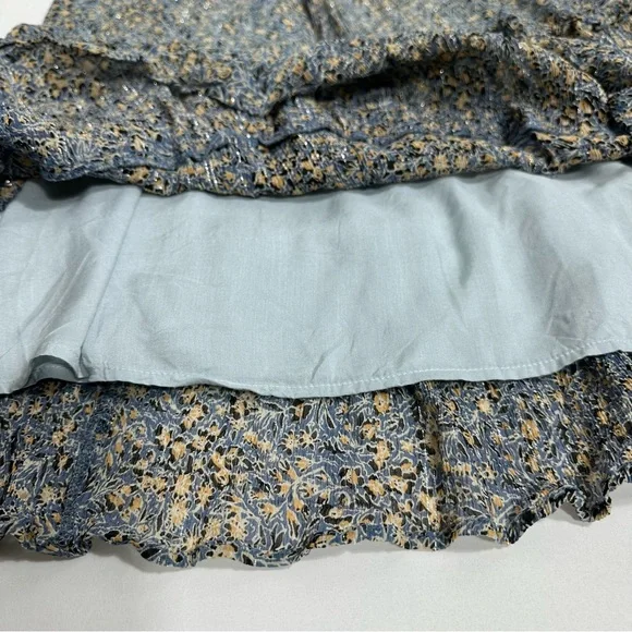 Anthropologie Rayon Kira Off-The-Shoulder Lined Tiered Peasant  Dress Size US 6 - Picture 13 of 15